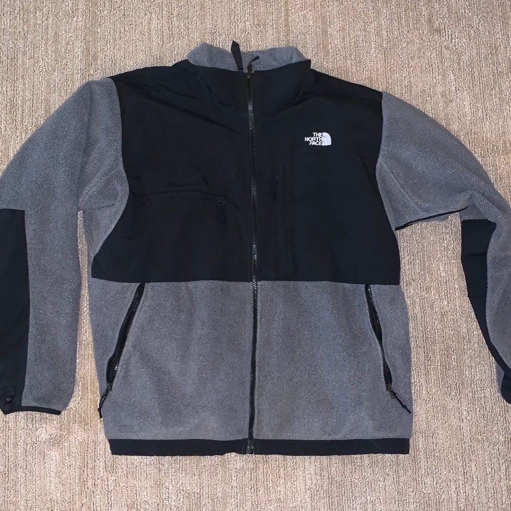 Black and Grey North Face Fleece
